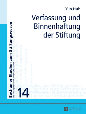 cover image of Verfassung und Binnenhaftung der Stiftung